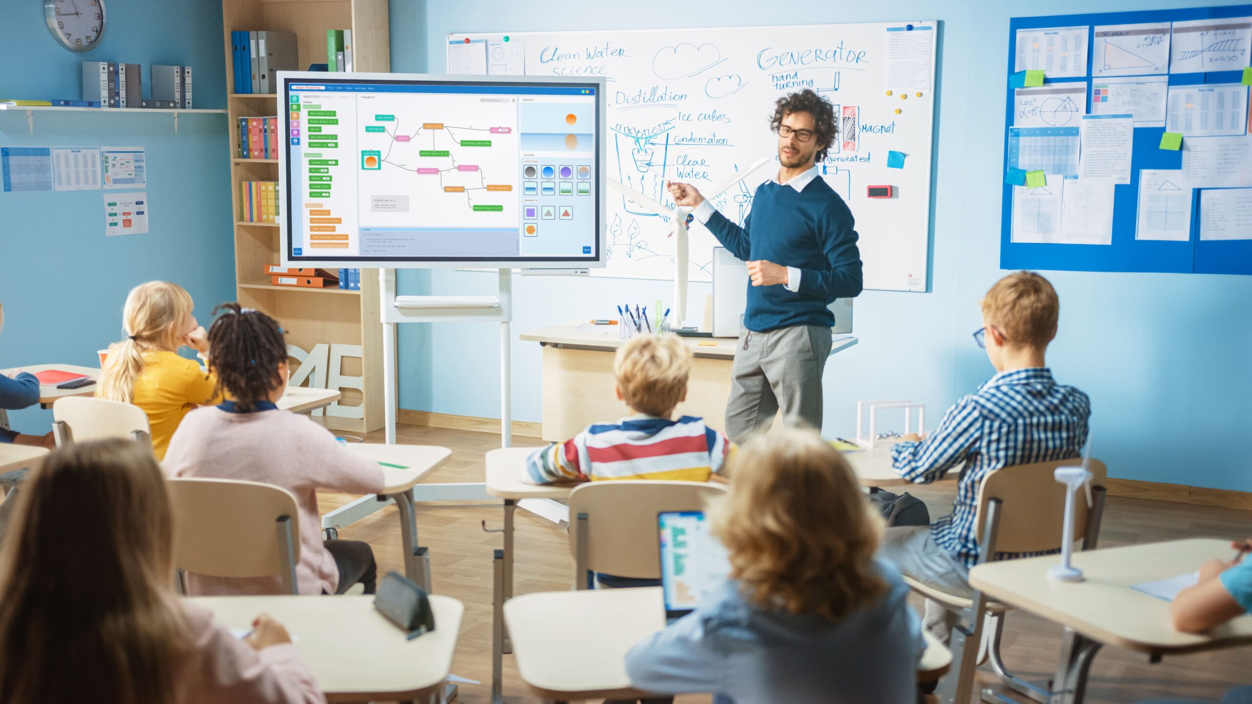 A teach and a students